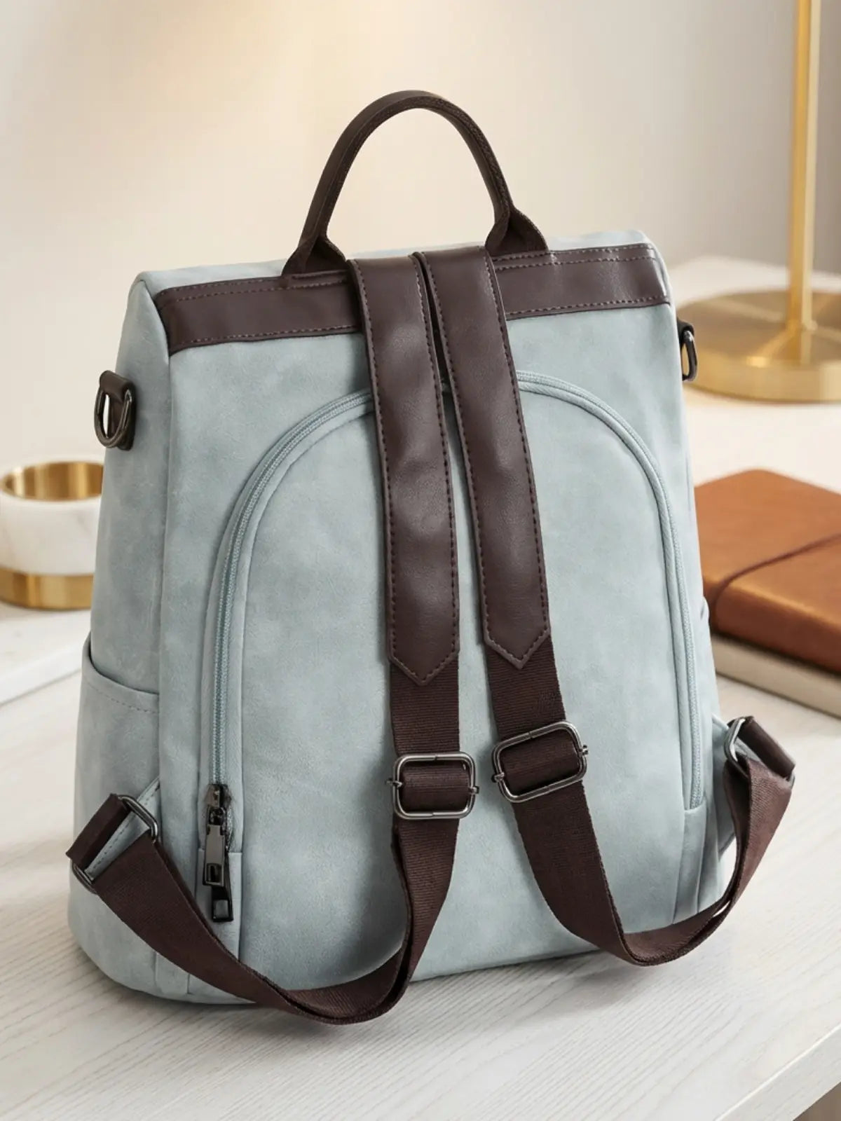 Timeless Aura Women Backpack Handbag - Grey
