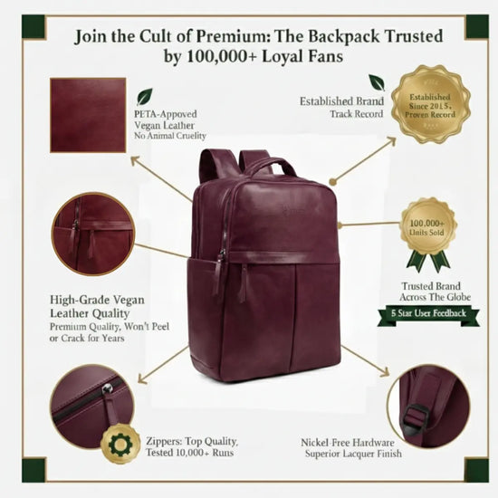Timeless Voyager Laptop Backpack - Wine