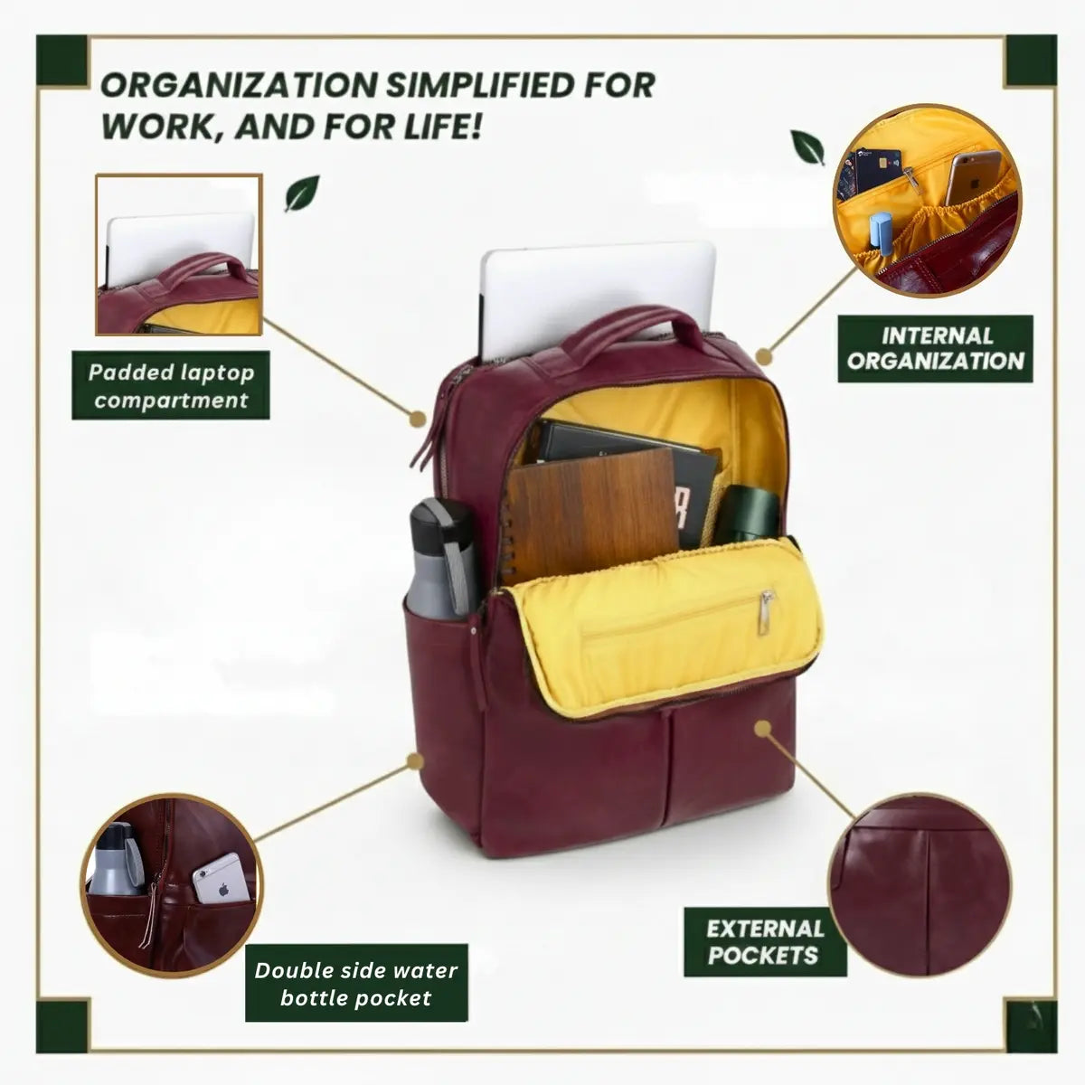 Timeless Voyager Laptop Backpack - Wine