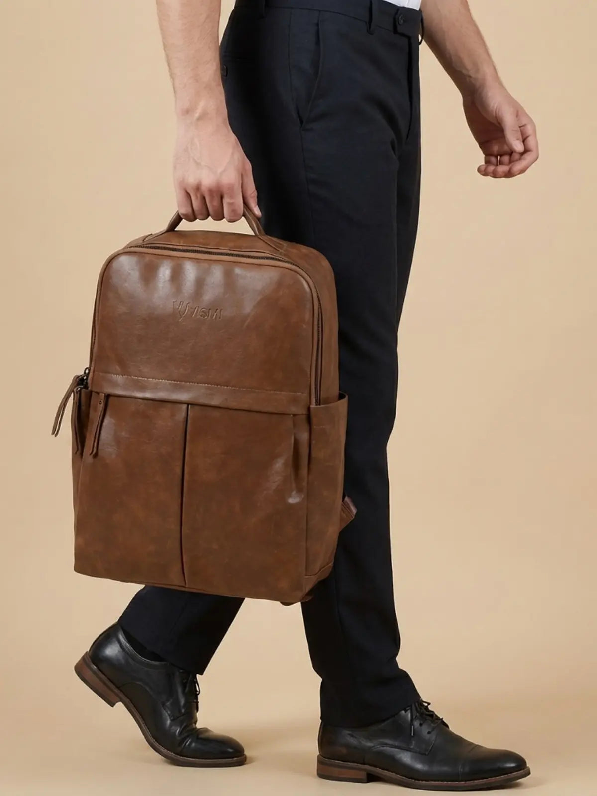 Timeless Voyager Laptop Backpack - Coffee Brown