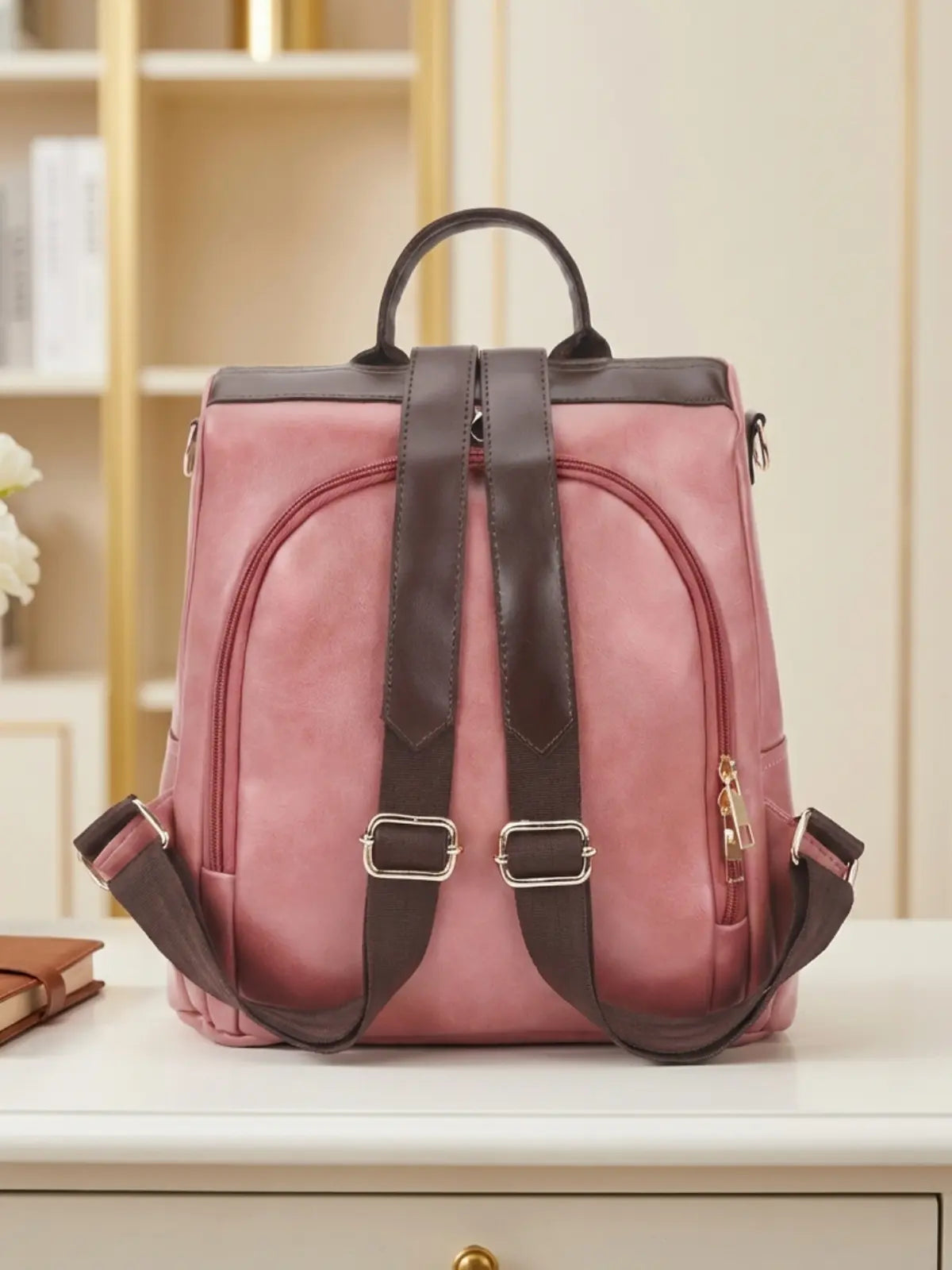 Timeless Aura Women Backpack Handbag - Blush Pink