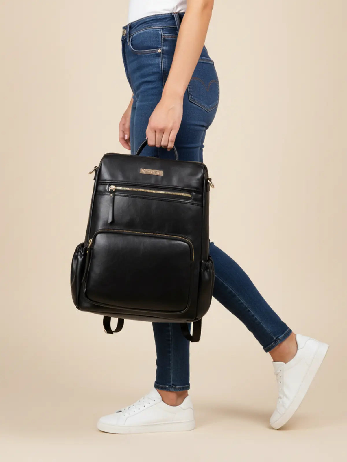 Timeless Diva Women Laptop Backpack - Black