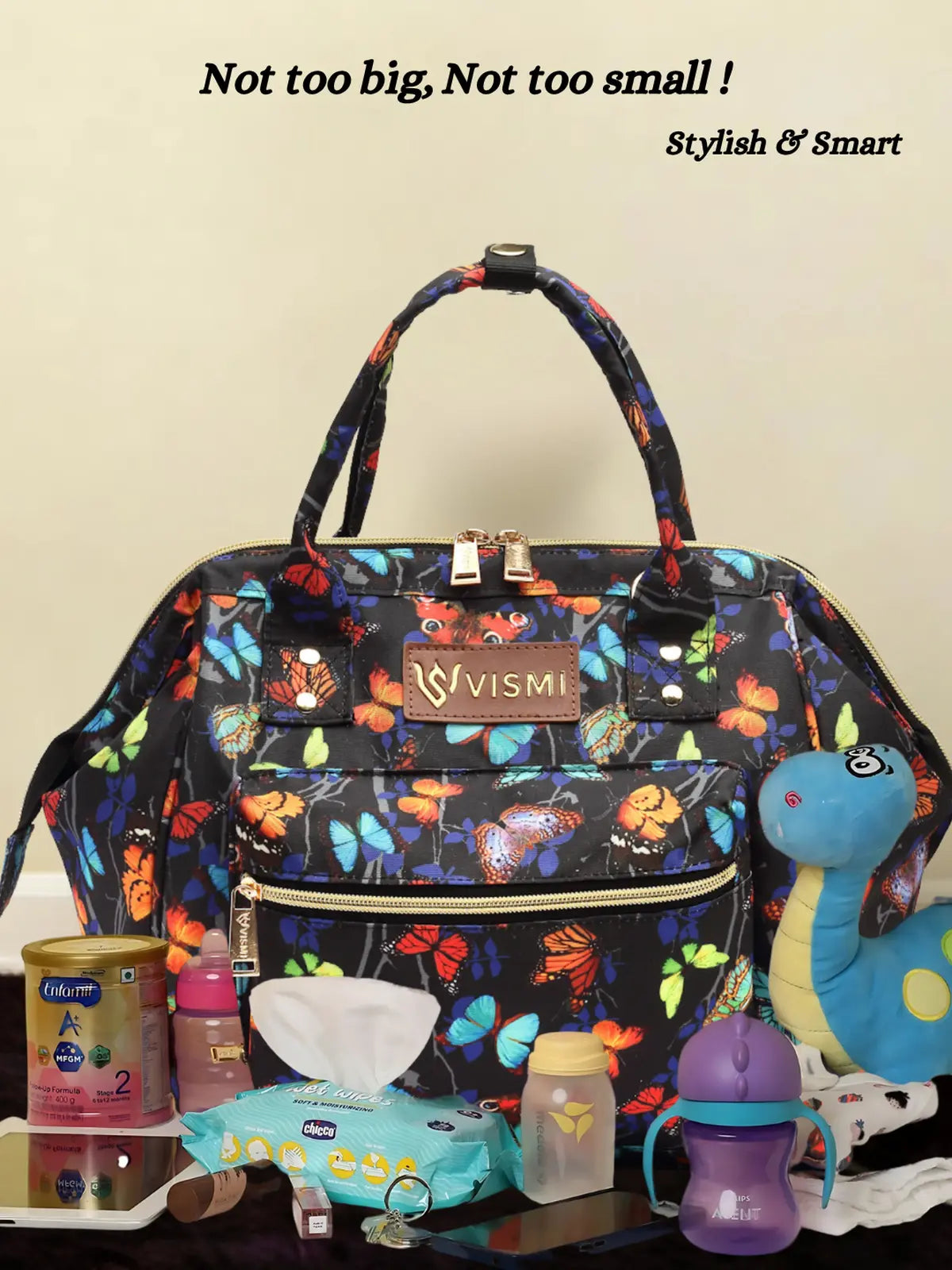 Itsy Bitsy Mini Diaper Bag - Butterfly Black