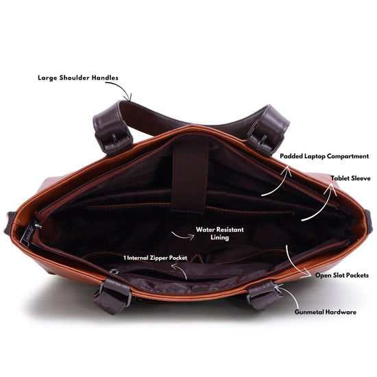 Timeless Classic Work Tote Bag - Tan