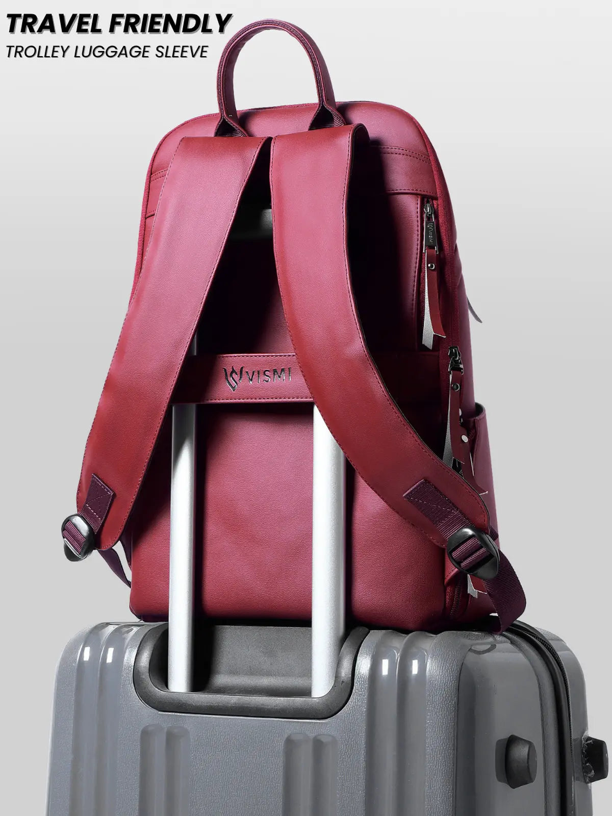 VISMIINTREND Executive Laptop Backpack - Maroon