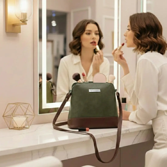 Timeless Luxe Women's Sling Bag - Olive Green