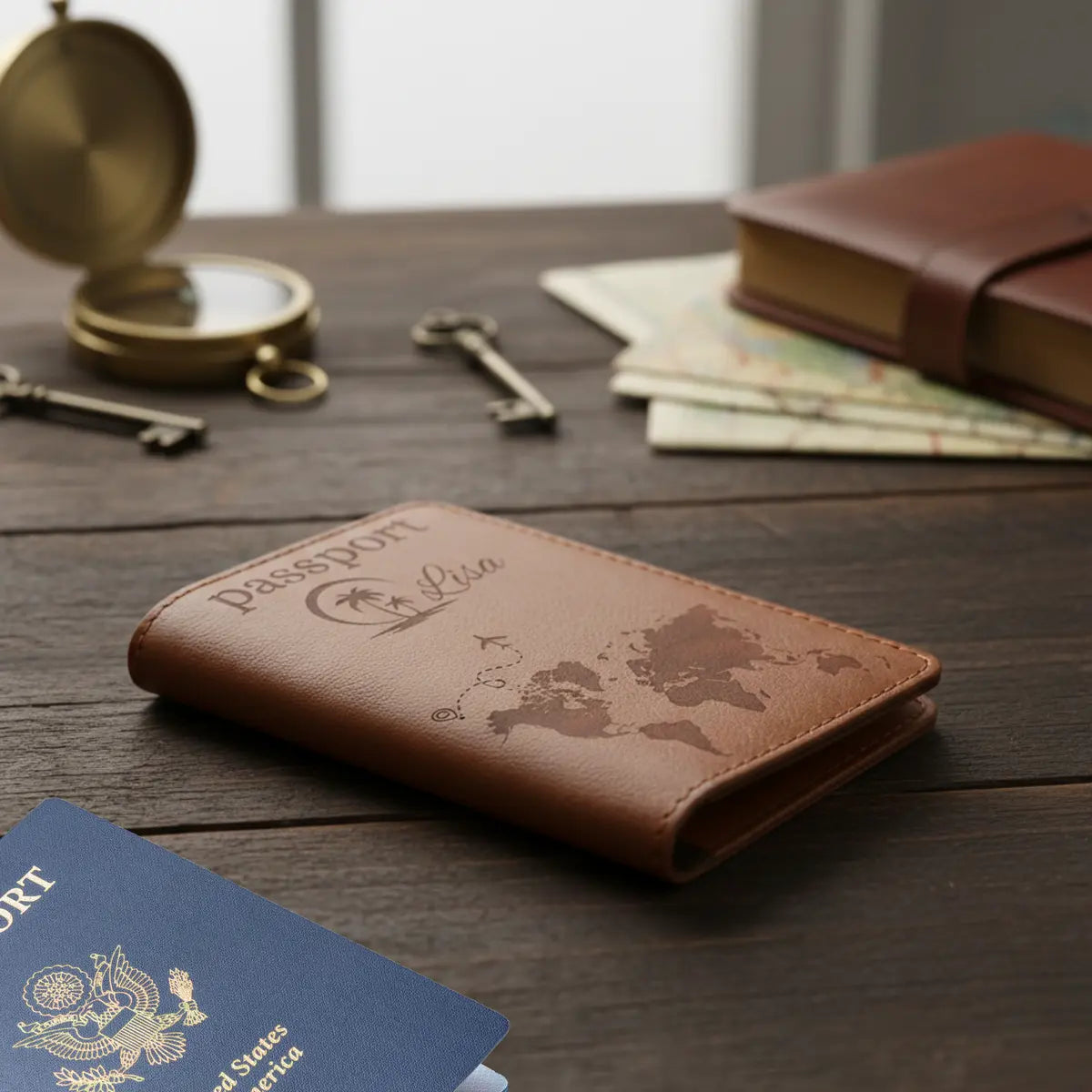 Formé  Passport Slip - Tan