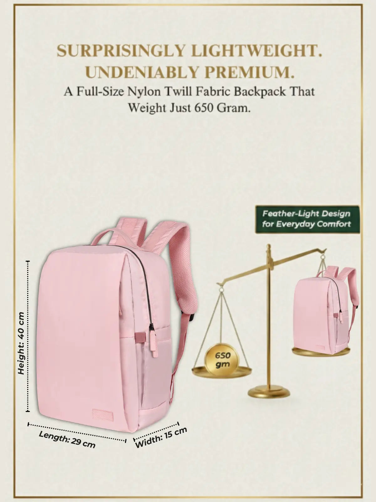 Everyday Essentials Travel Laptop Backpack - Pink