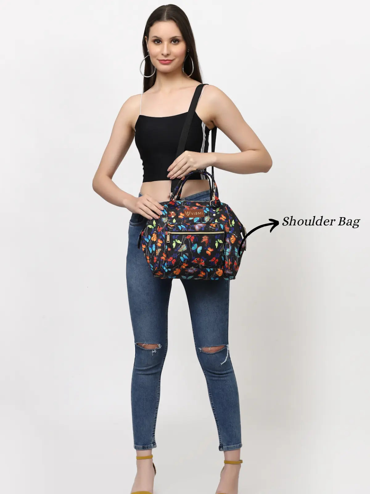 Itsy Bitsy Mini Diaper Bag - Butterfly Black