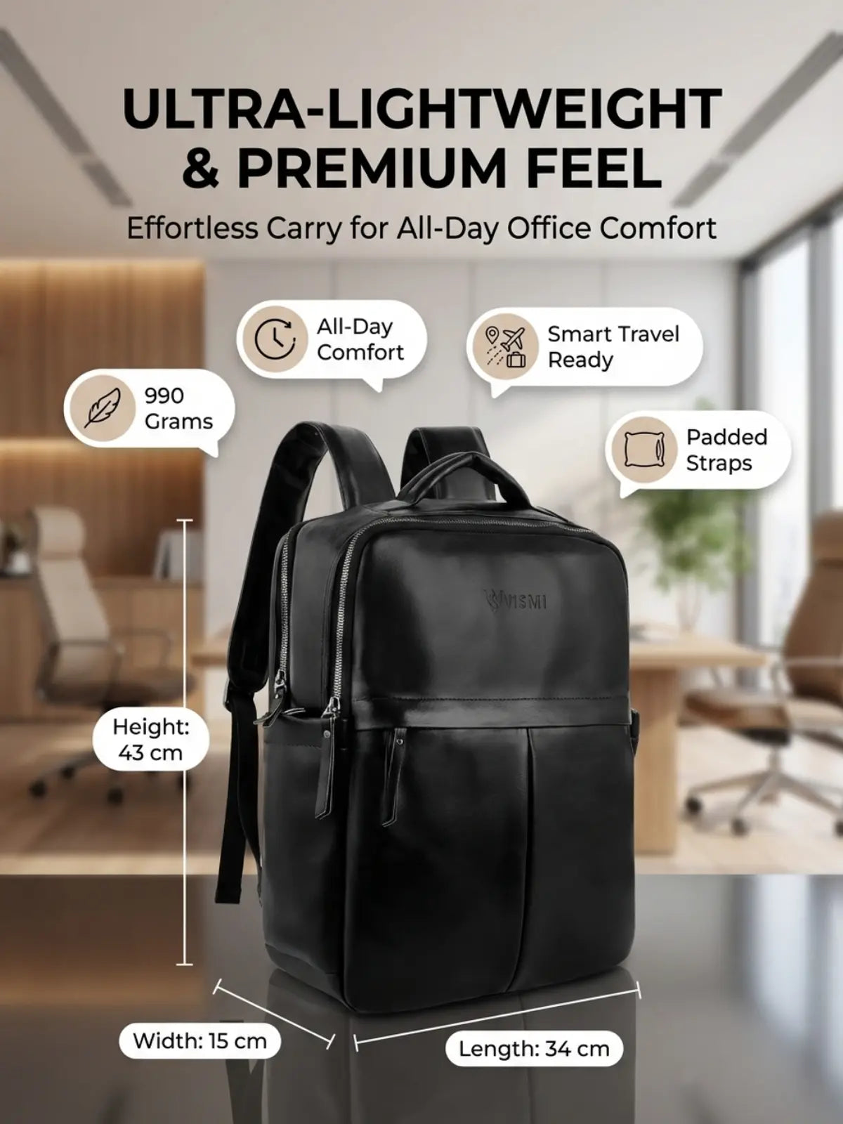 Timeless Voyager Laptop Backpack - Black