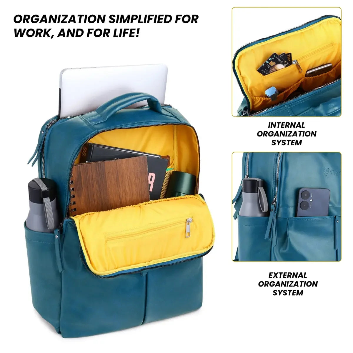 Timeless Voyager Laptop Backpack - Teal Blue