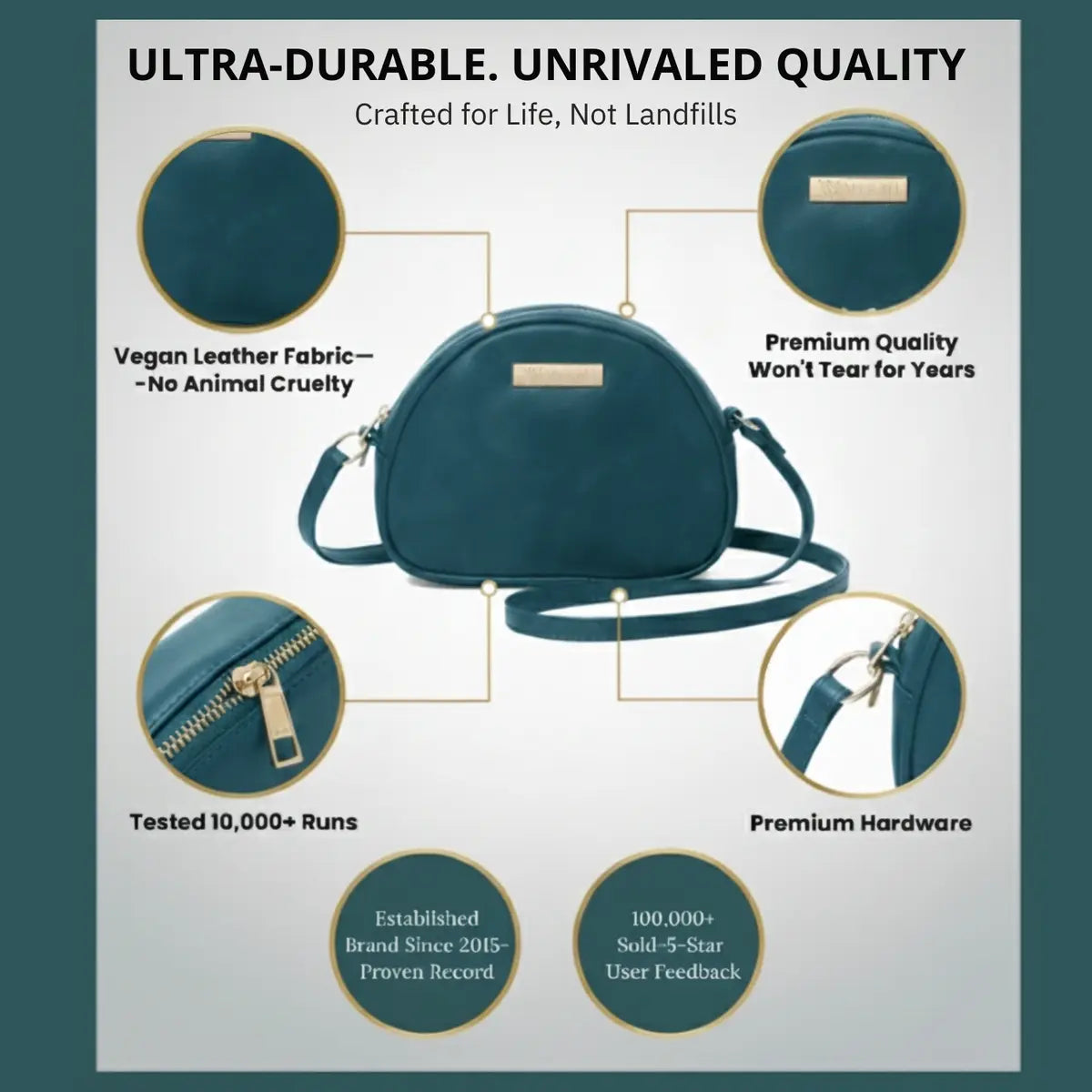 Vegan leather sling bag for women worn as a crossbody