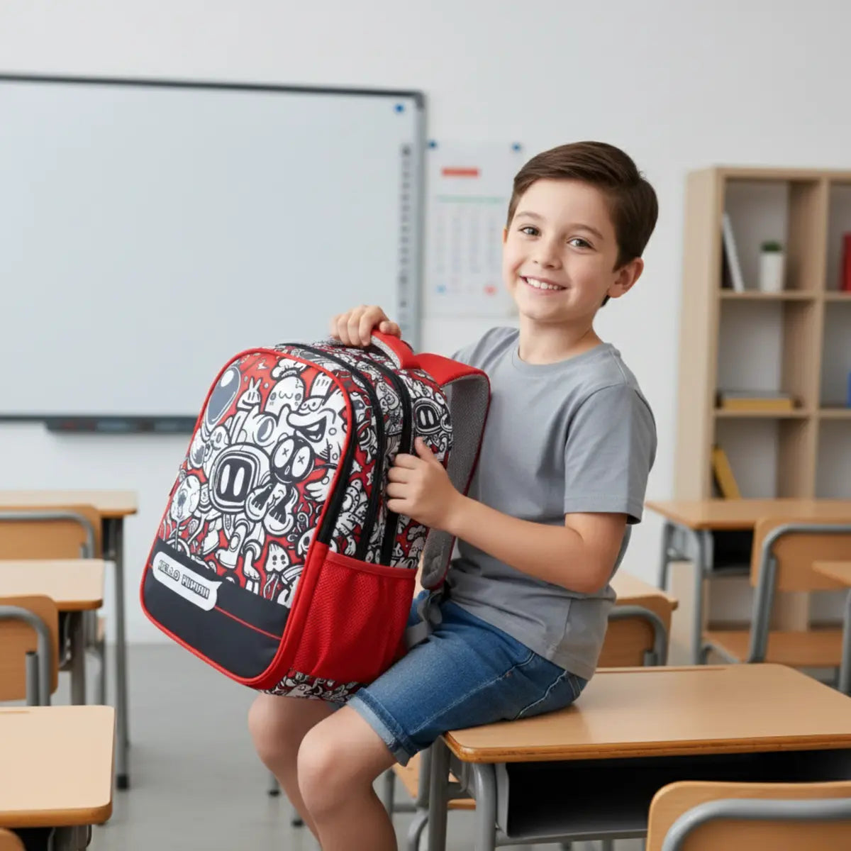 Everyday Essentials Elementary School Bag - Robot