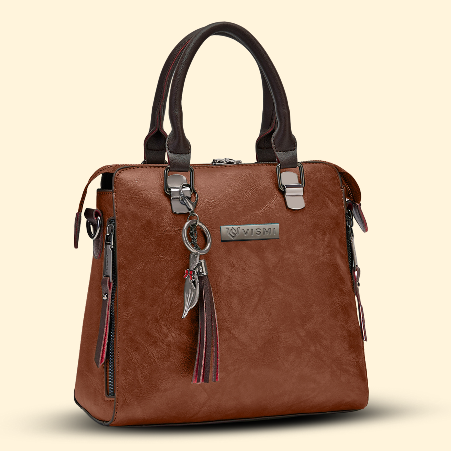 Timeless Elegance Satchel Handbag - Coffee Brown