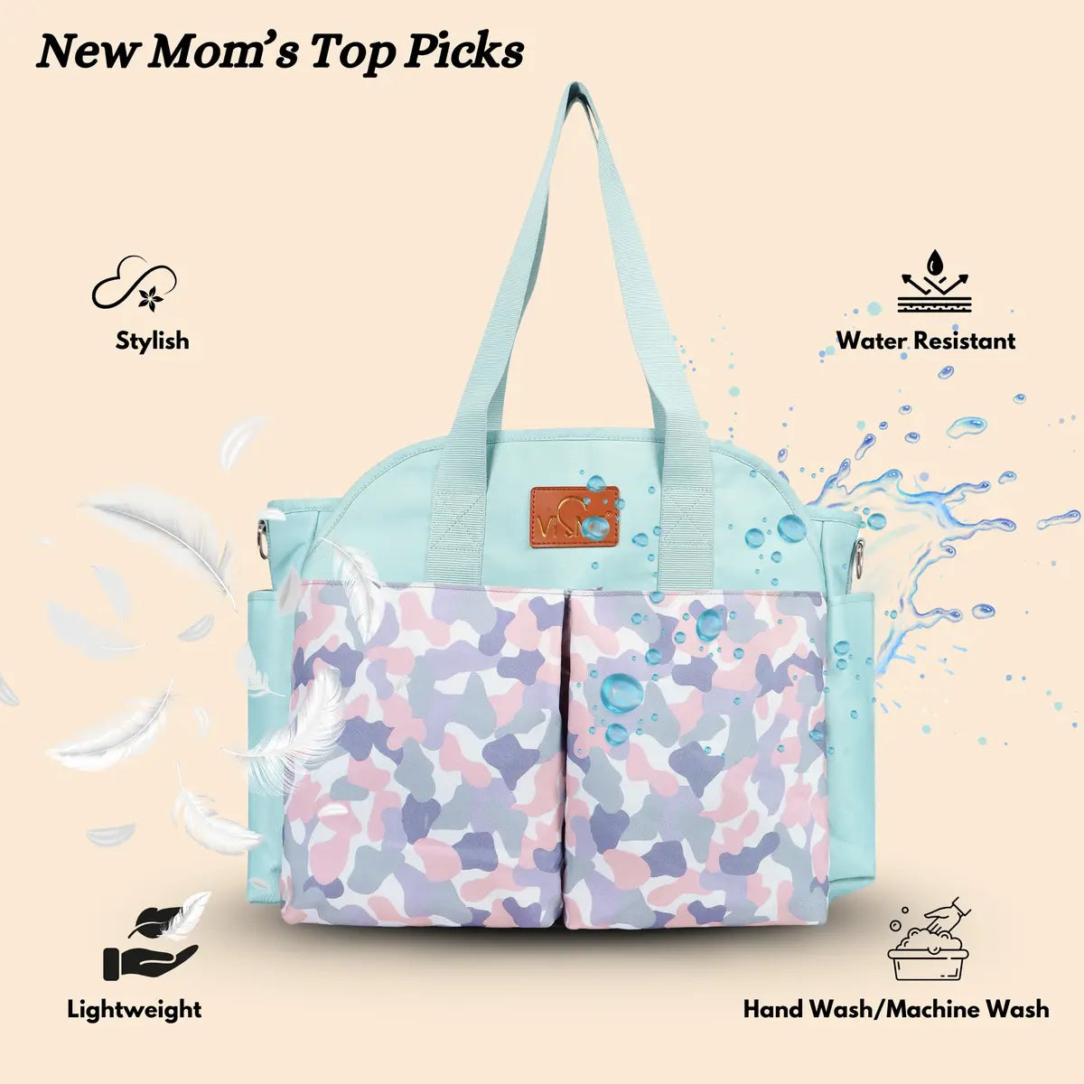 Cuddle Carry Tote Diaper Bag - Turquoise