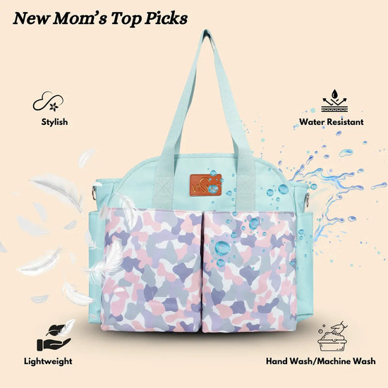 Cuddle Carry Tote Diaper Bag - Turquoise