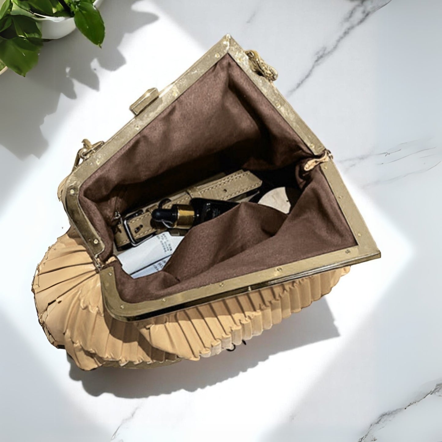 Fashionista Hobo Shoulder Bag- Brown
