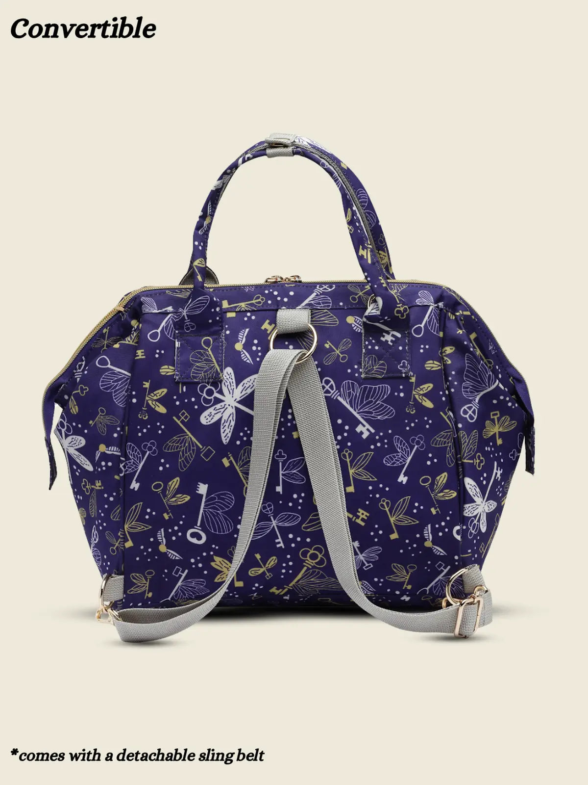 Itsy Bitsy Mini Diaper Bag - Flying Keys Purple