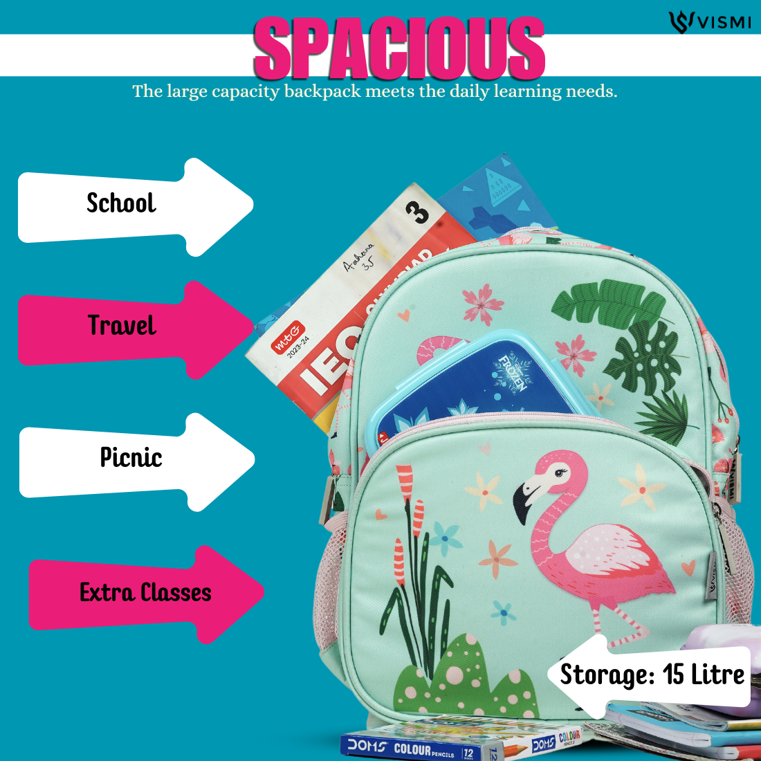 Everyday Essentials Pre School Bag - Flamingo