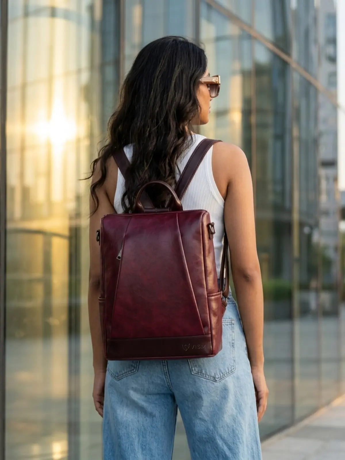 Timeless Kiara Backpack Handbag - Wine
