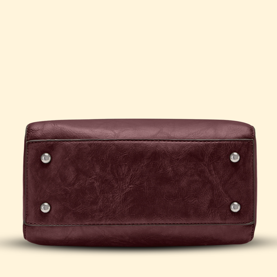 Timeless Elegance Satchel Handbag - Wine