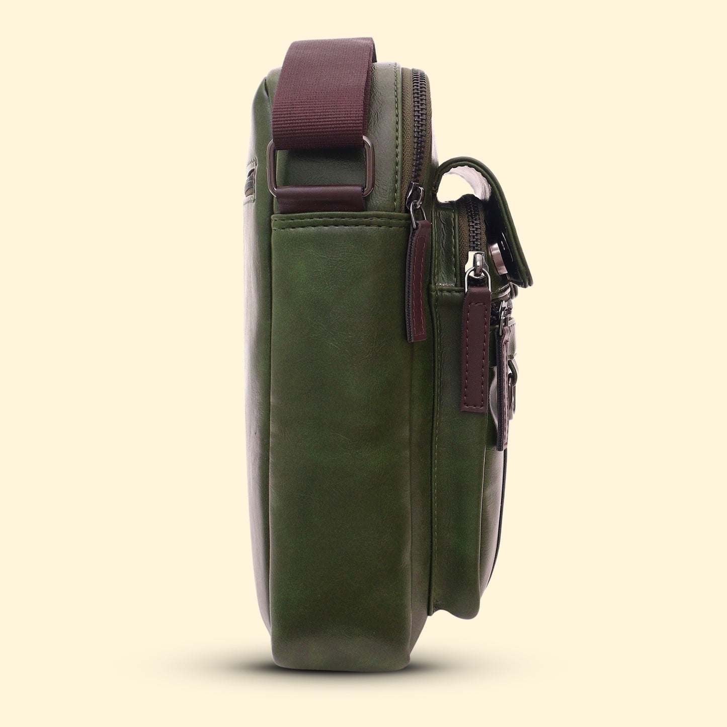Timeless Alpha Men's Messenger Bag - Olive Green