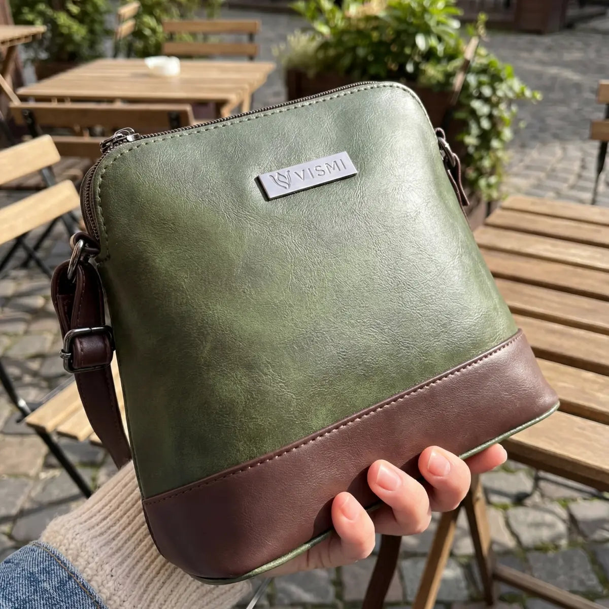 Timeless Luxe Women's Sling Bag - Olive Green