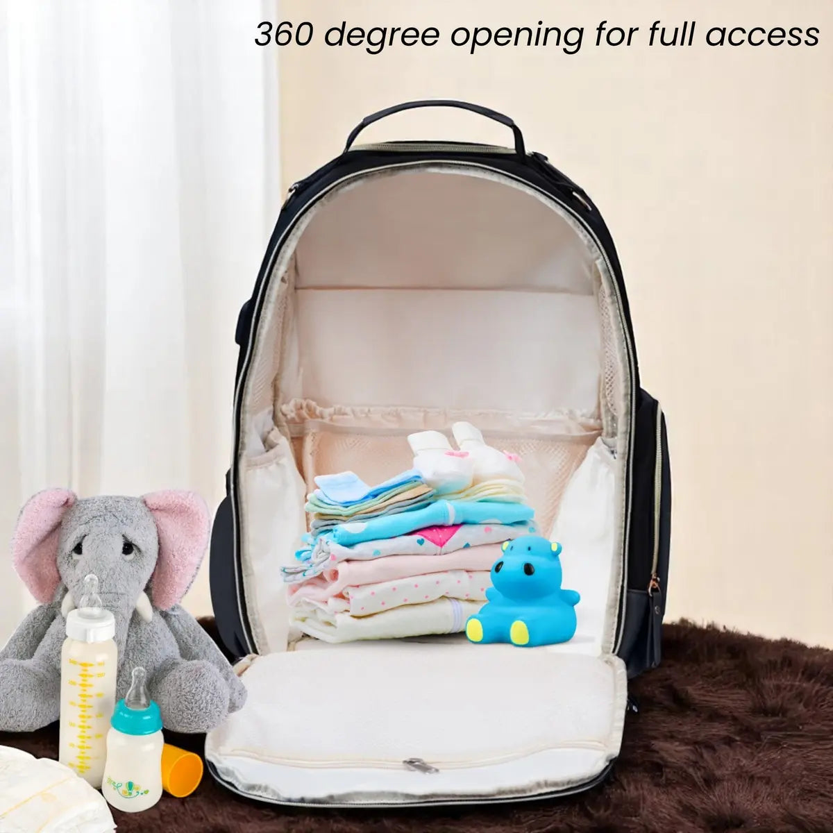 Grandeur Diaper Bag -Black