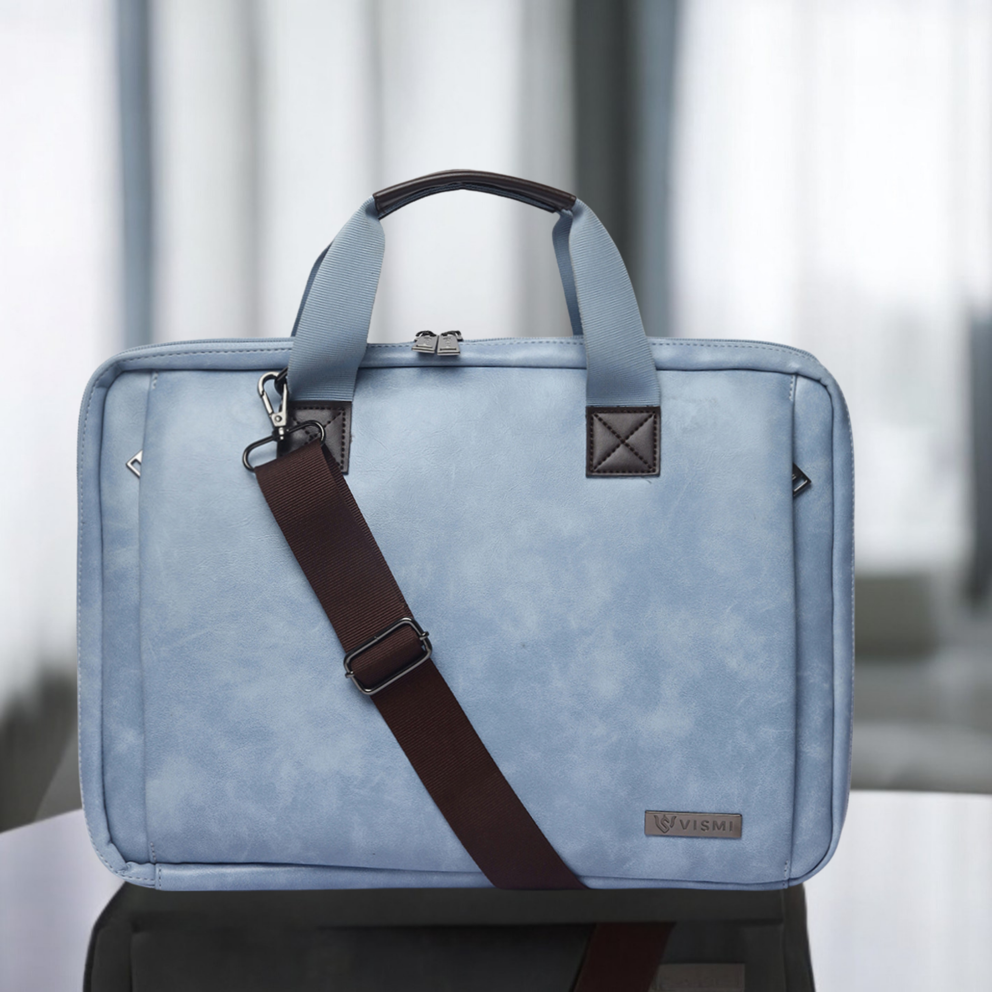 Timeless Unity Laptop Messenger Bag - Sky Blue