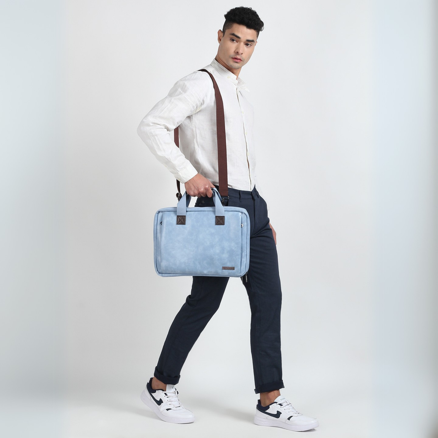 Timeless Unity Laptop Messenger Bag - Sky Blue