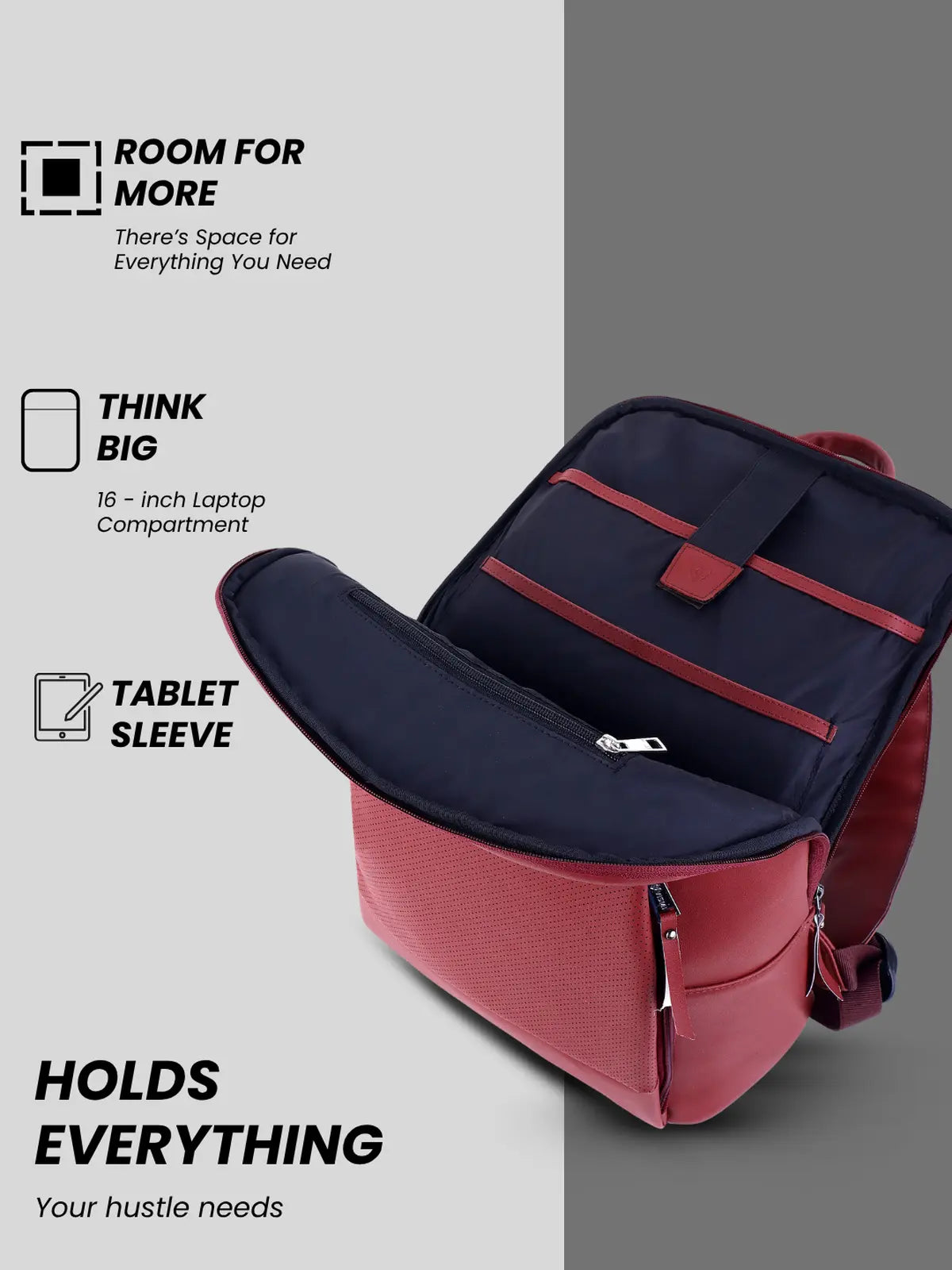 VISMIINTREND Executive Laptop Backpack - Maroon