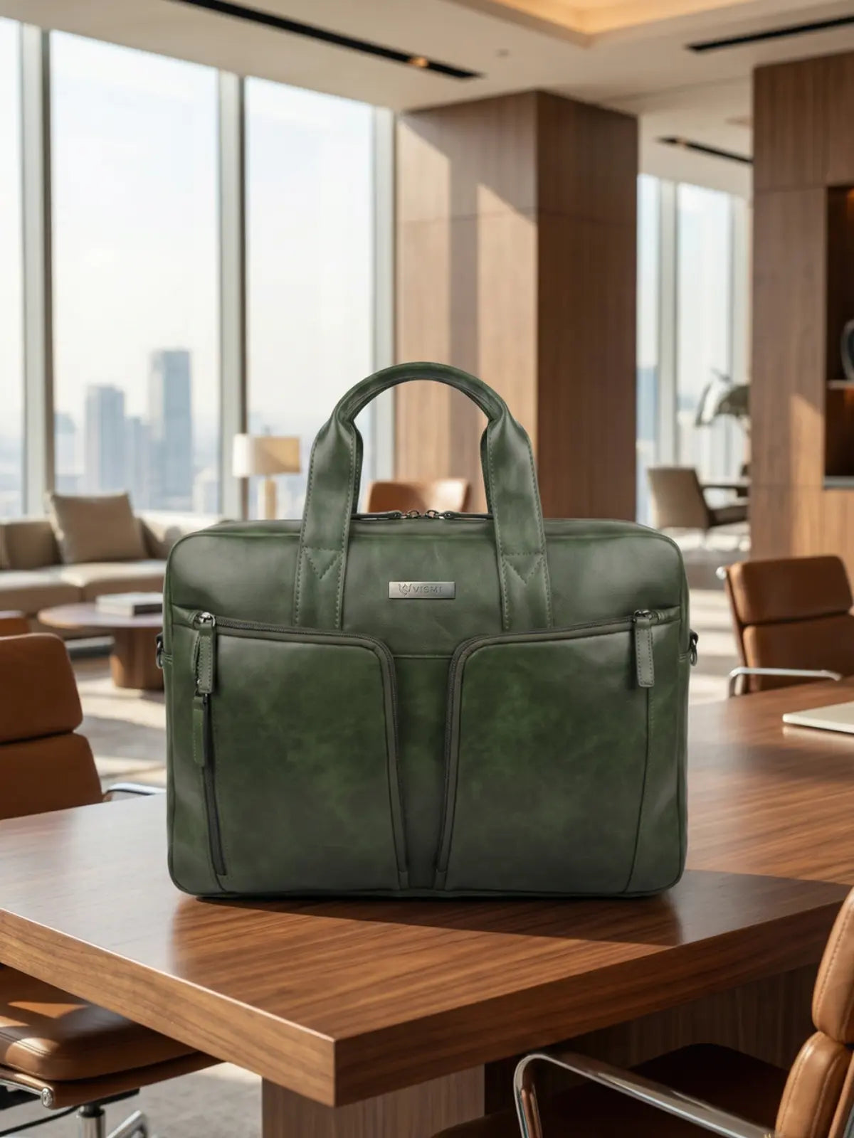 Timeless Orbit Laptop Bag - Olive Green