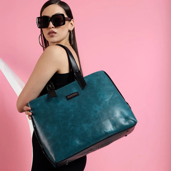 Timeless Classic Work Tote Bag - Teal blue