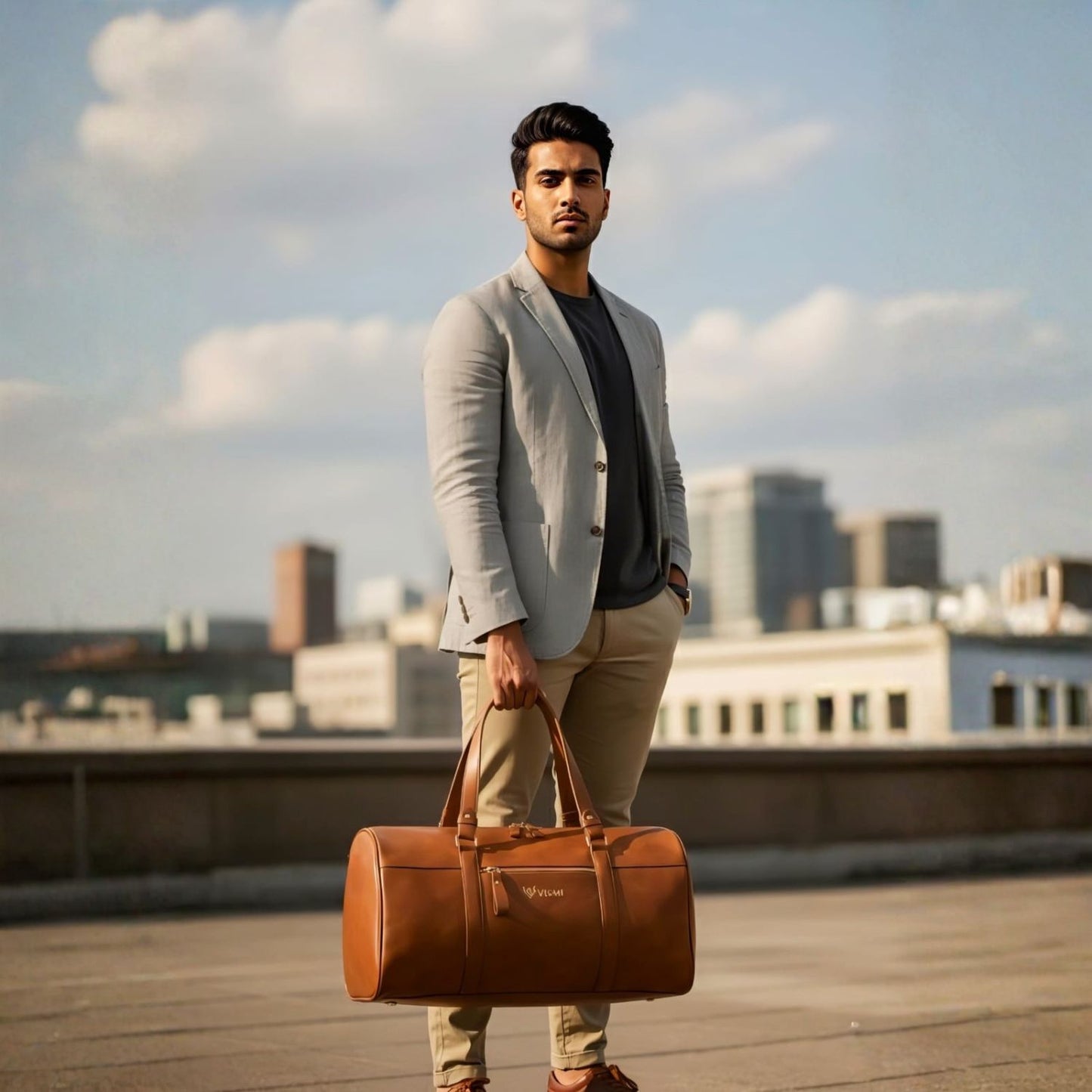 VISMIINTREND Travel Duffel Bags Premium Vegan Leather