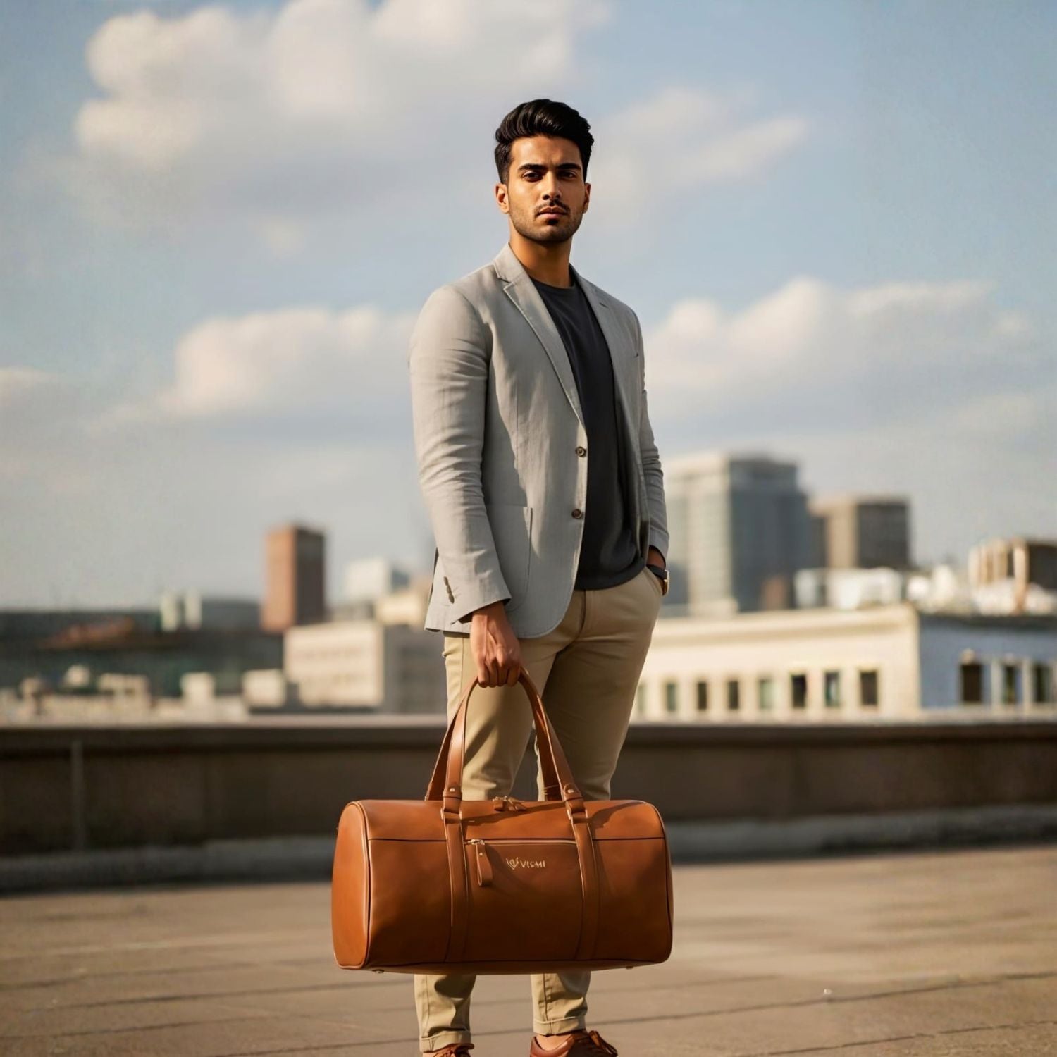VISMIINTREND Travel Duffel Bags Premium Vegan Leather