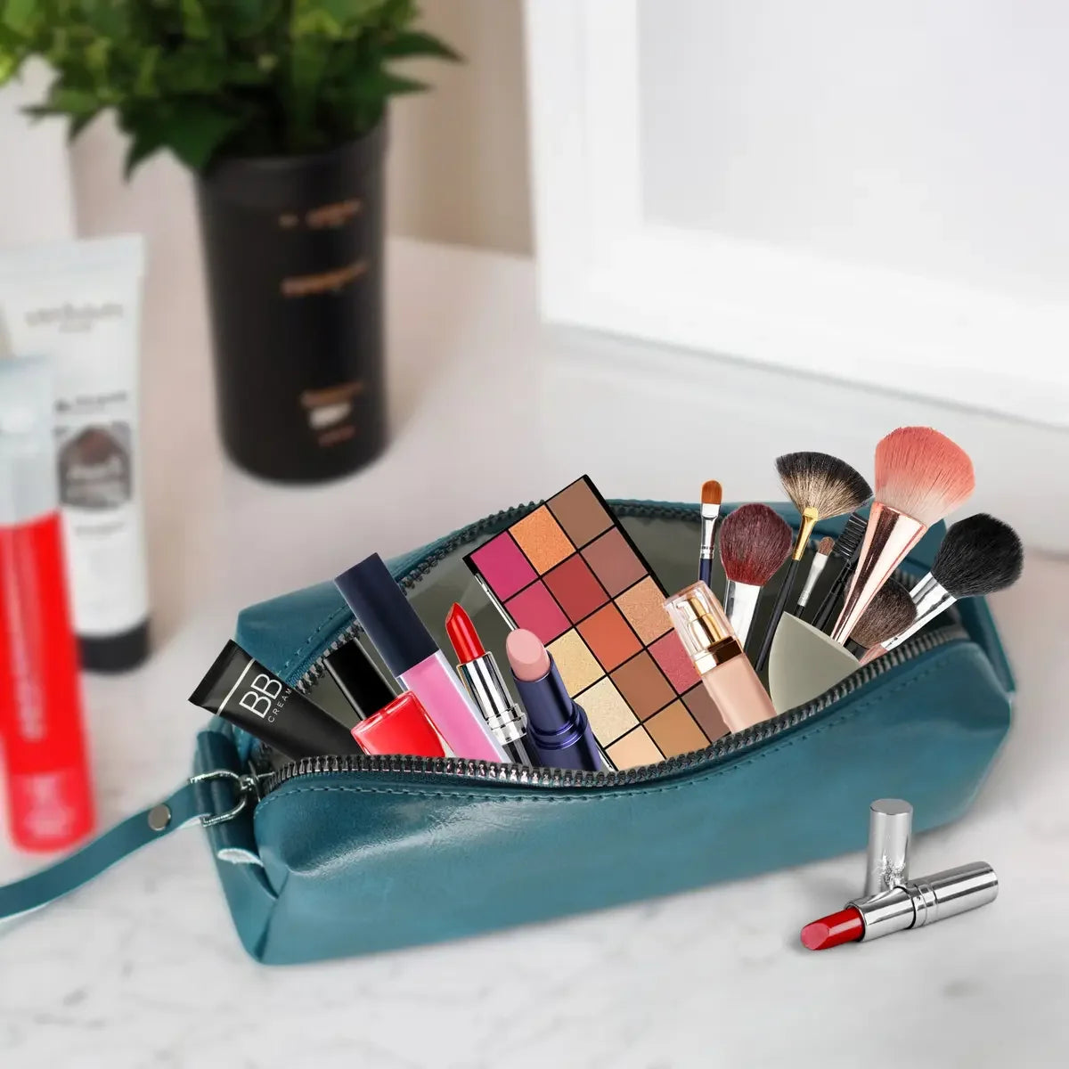 Small-Teal-Blue-Leather-Coin-Wallet