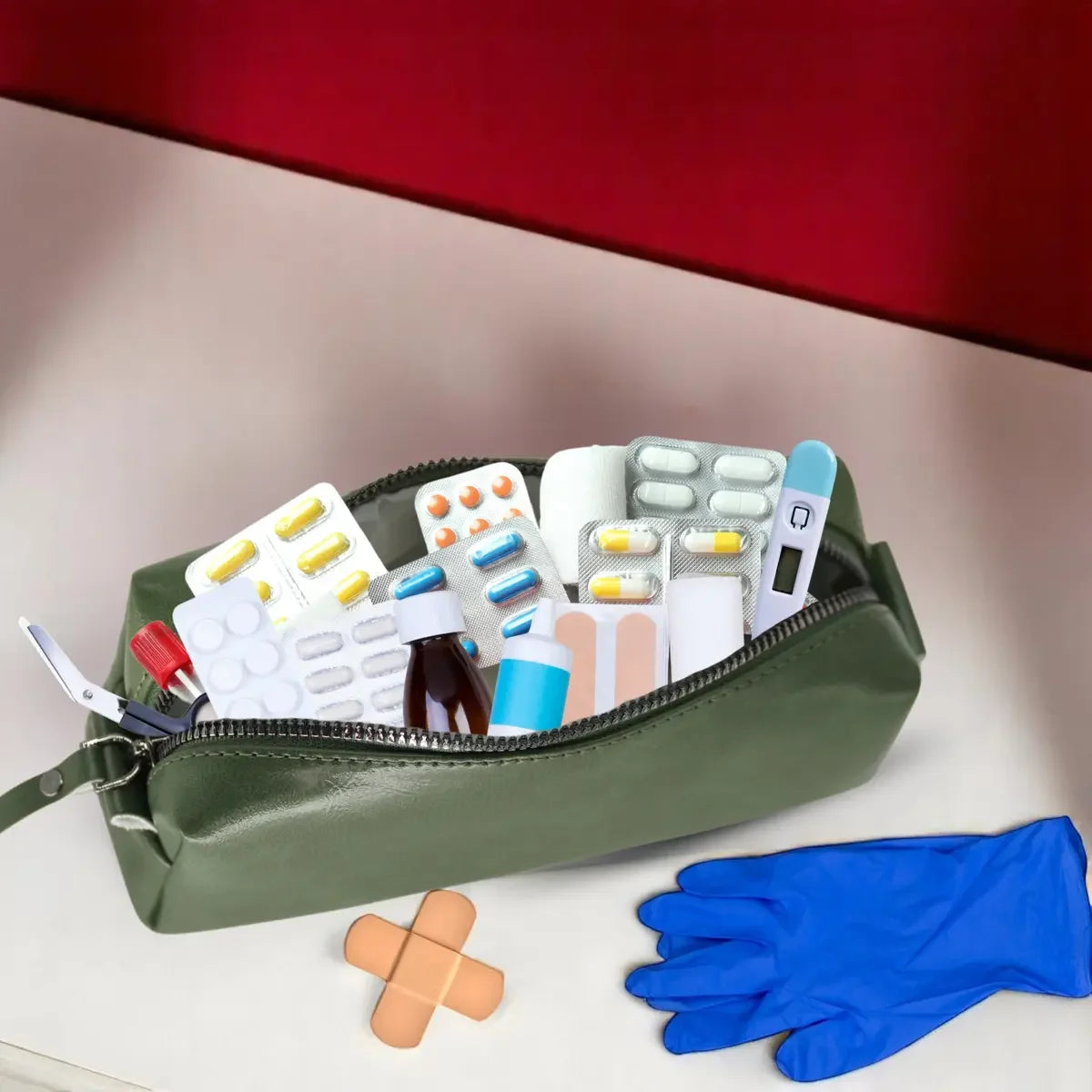 Compact-Olive-Green-Coin-Pouch-for-Women