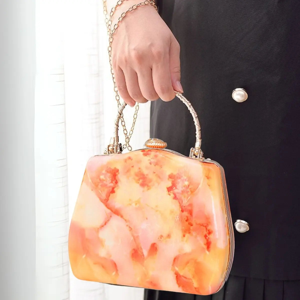 Elegant-Orange-Clutch-Bag