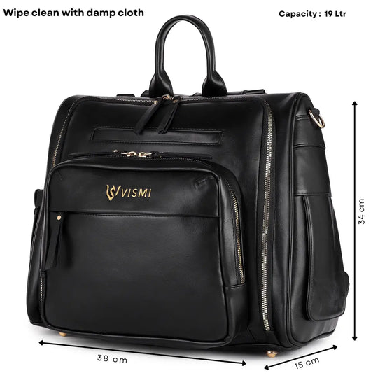 Stylish-Black-Baby-Diaper-Bag–Timeless-Messenger-Backpack