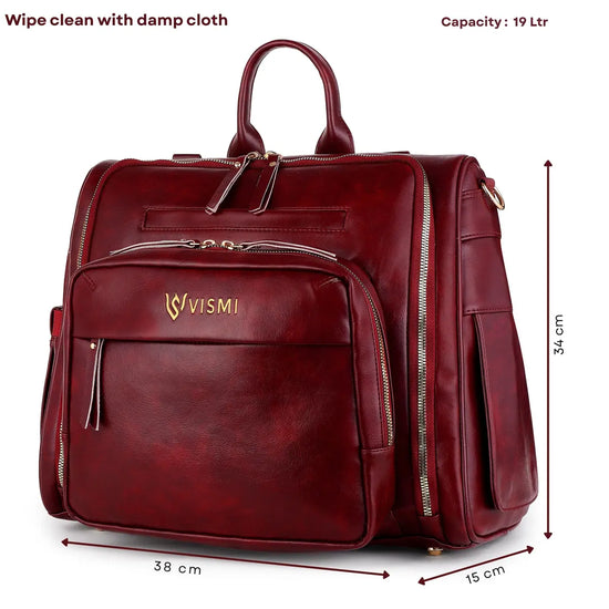 Stylish-Wine-Baby-Diaper-Bag–Timeless-Messenger-Backpack