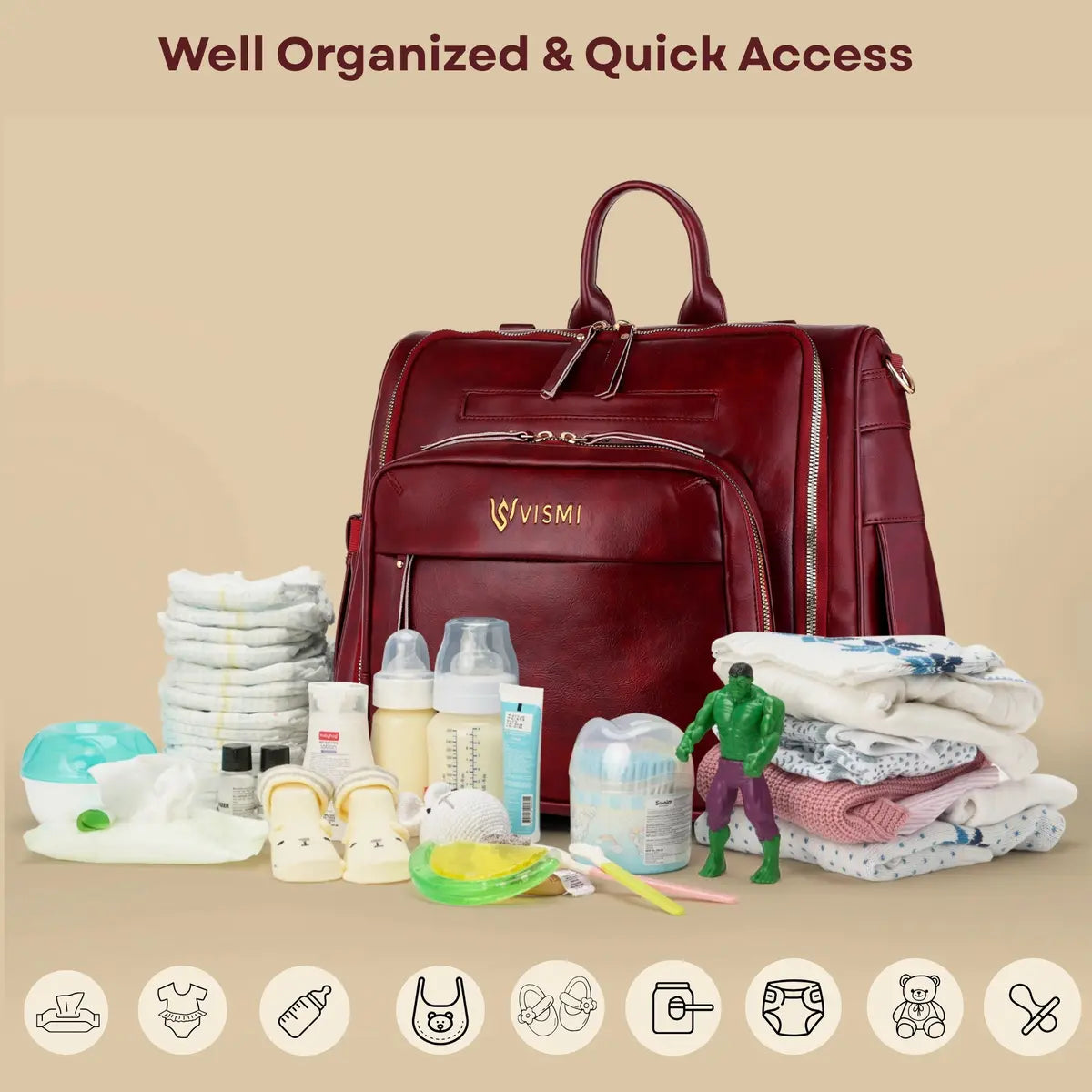 Travel-Friendly-Wine-Diaper-Bag–Timeless-Backpack-Messenger