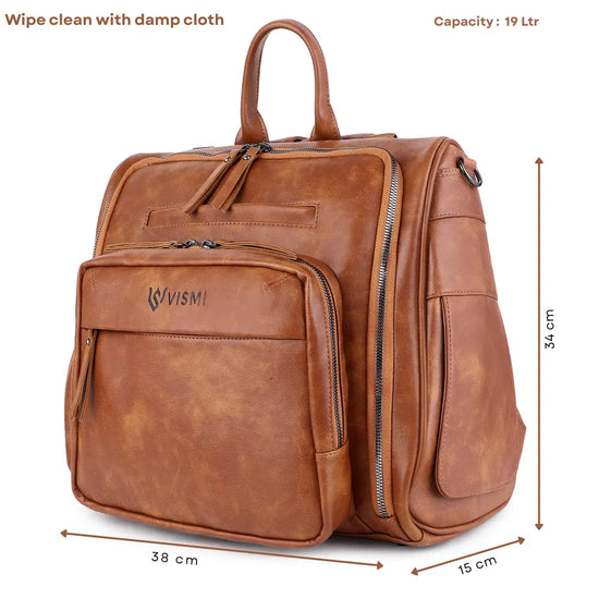 Stylish-Tan-Baby-Diaper-Bag–Timeless-Messenger-Backpack
