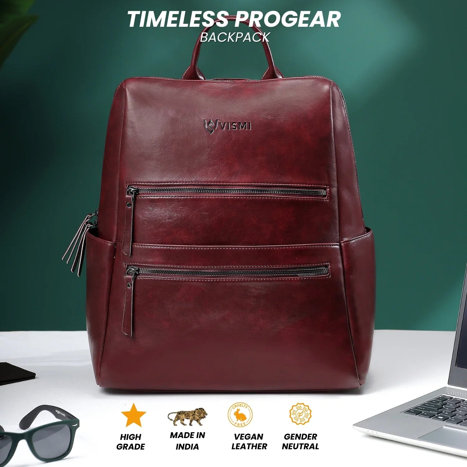 Timeless-ProGear-Wine-Laptop-Backpack–Stylish-Office-Travel-Bag