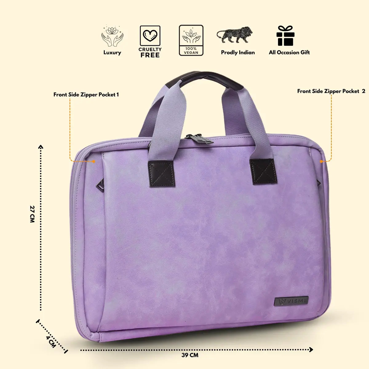 Timeless Unity Laptop Messenger Bag - Lavender