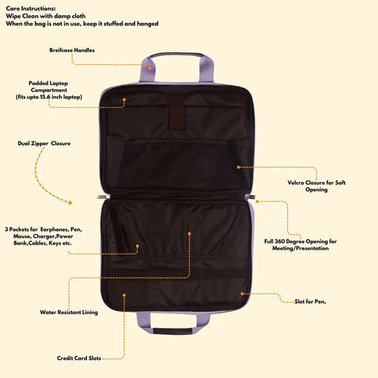 Timeless Unity Laptop Messenger Bag - Lavender