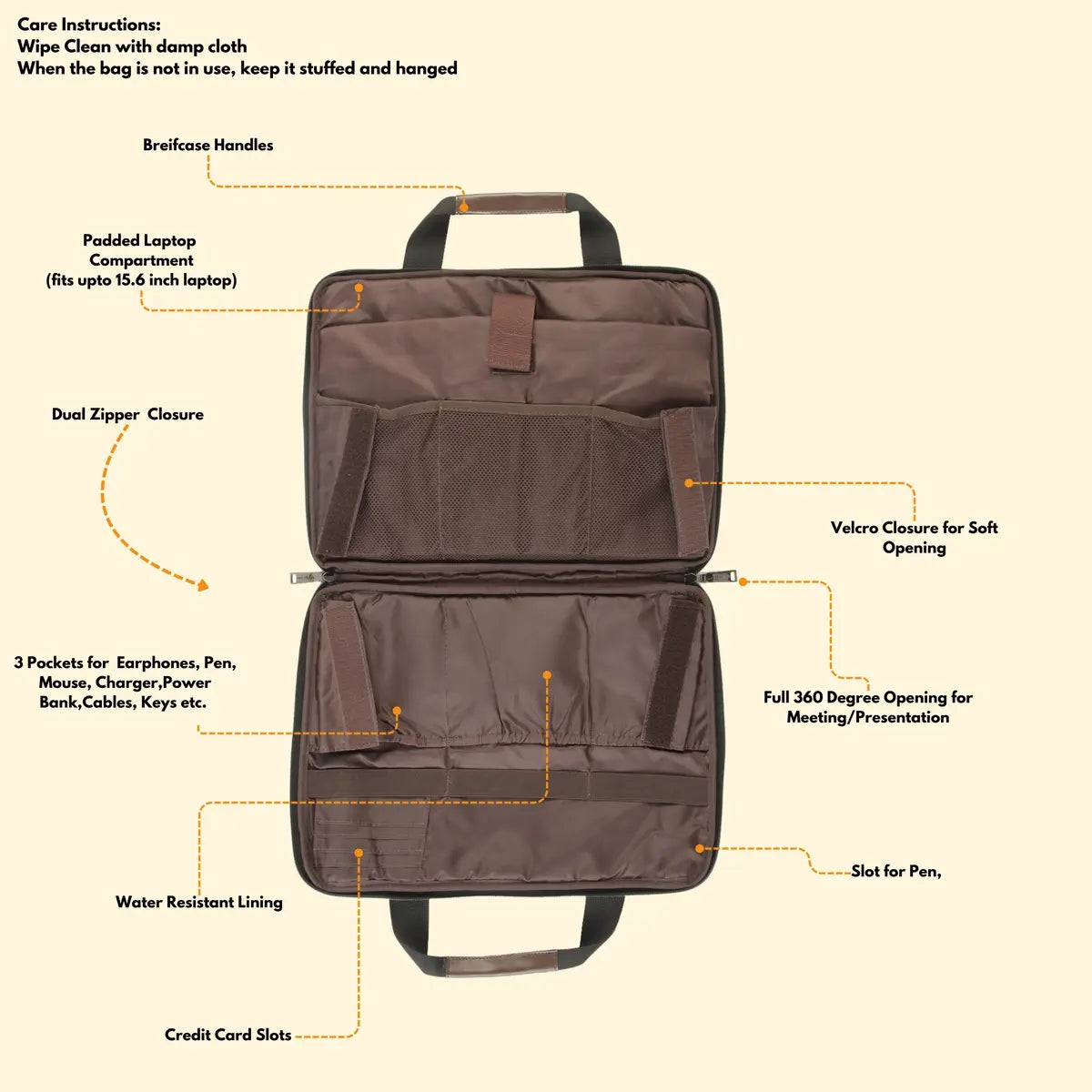 Timeless Unity Laptop Messenger Bag - Black