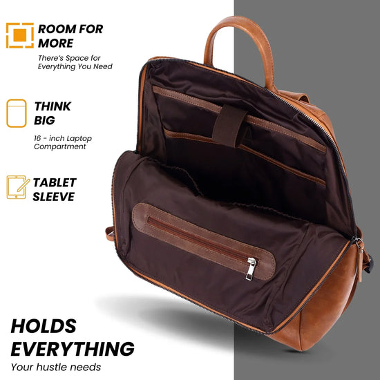 Classic-Tan-Laptop-Backpack–Timeless-ProGear-Professional-Work-Bag