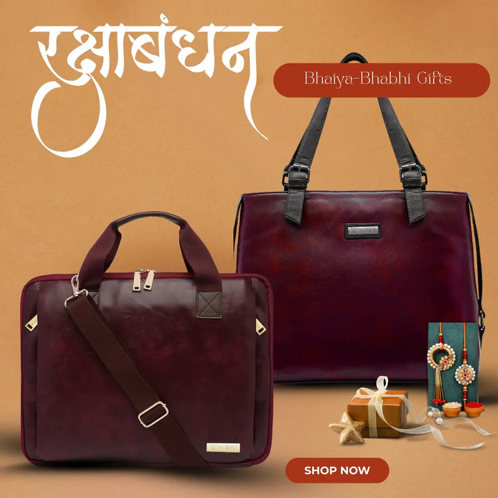 Special Rakhi Gift Combo - Laptop Bag + Tote Handbag