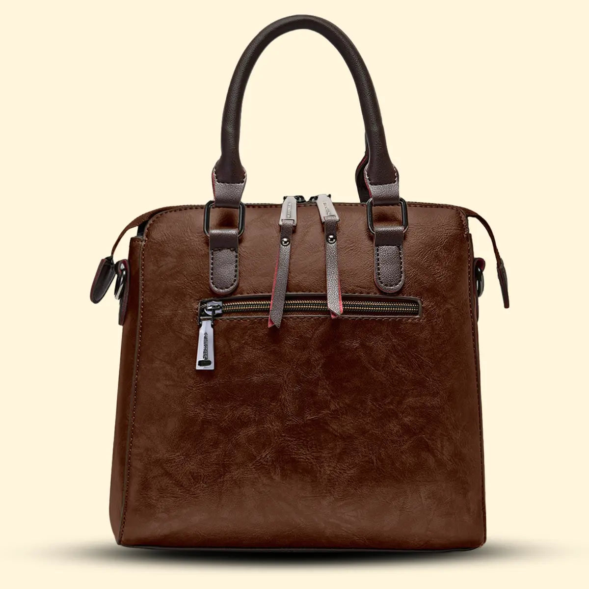 Timeless Elegance Satchel Handbag - Coffee Brown
