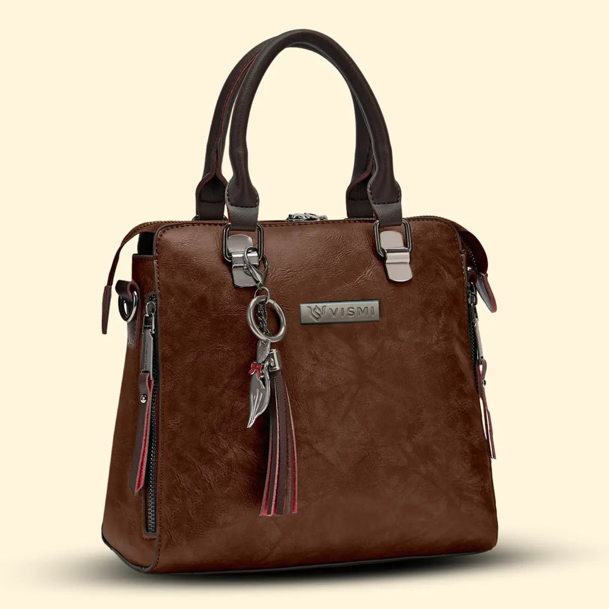Timeless Elegance Satchel Handbag - Coffee Brown